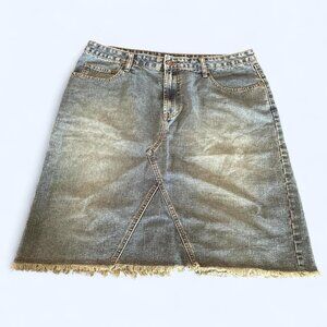 aeropostale denim midi skirt
